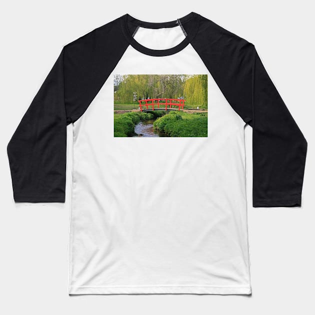 The Bourne Stream, Coy Pond, April 2021 Baseball T-Shirt by RedHillDigital